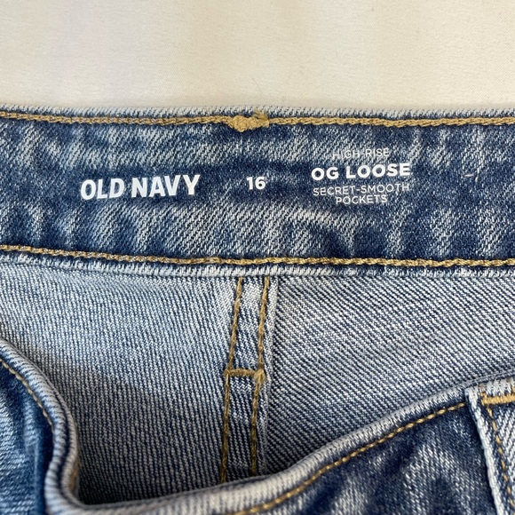 *NWT* Old Navy High-Rise OG Loose Jeans Medium Wash Size 16R - Picture 3 of 6